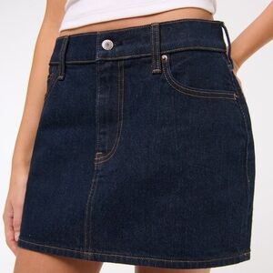 Abercrombie & Fitch Dark Denim Mini Skirt